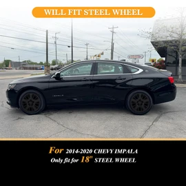 AUTOFREE 18" Hubcaps for 2014-2020 Chevy Impala Steel Wheels - Set of 4, Bolt-on Design, Matte Black Wheel Rim Covers, PP Material, 18-Inch Matte Black Color 4-Pack