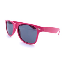 Sunglasses Classic 80’s Vintage Style Design (Neon Pink)