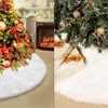90 cm Snowy White Christmas Tree Blanket Plush Faux Fur