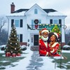 Nuxovilar Christmas Garden Flag - African American with Black Mrs.