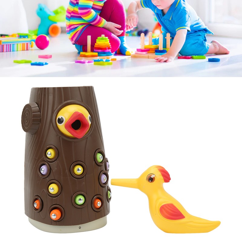 Magnetic Woodpecker Game Improve Coordination Keep Focusing Educational Woodpecker Toy