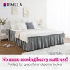 RIMELA Grey Bed Valance Sheet King Elasticized Bed Skirt Easy