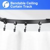 Fubeasi Black Flexible Bendable Ceiling Curtain Track, Curved Ceiling Track