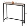 HOMCENES Narrow Console Table, with 2 Support Bar, 29.93" Small