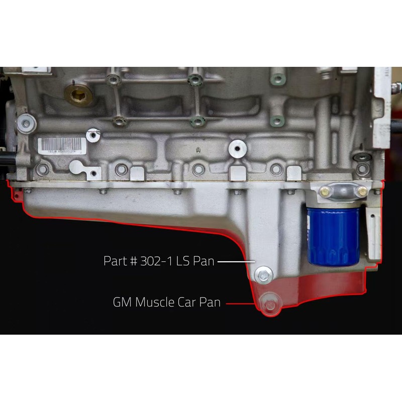 302-1 81074 LS Swap Retrofit Engine Aluminum Oil Pan Kit