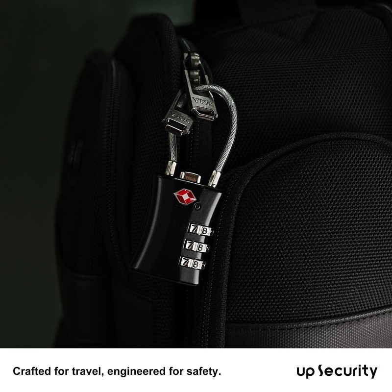 TSA Locks for Luggage, Small Combination Padlock with Cable, Luggage