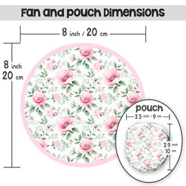 EVERYTHING CROPOVER Foldable Handheld Fans Flying Disc | Set of 3 Lightweight Fans with Storage Pouch | Perfect 4 Carnival, j'ouvert, Flag Day | Antigua