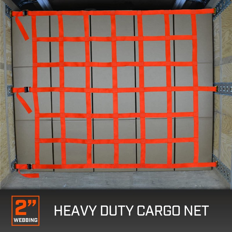 CargoSmart Adjustable Cargo Net — Connects to X-Track and E-Track