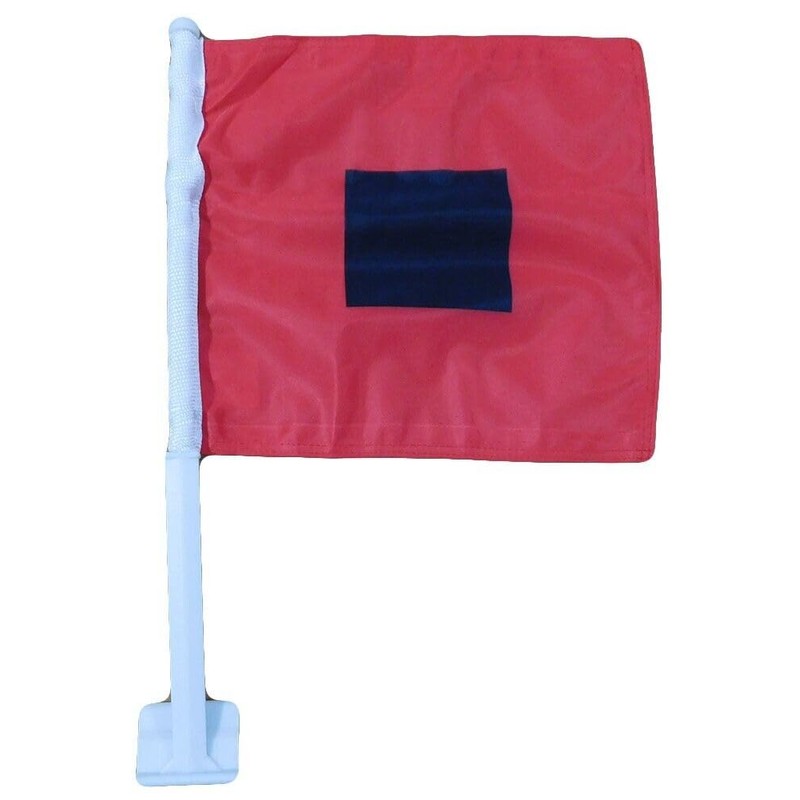 Hurricane Warning 2-Sided 12"x12" Rough Tex 100D Knit Nylon Car