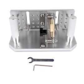 Weonefit Belt Grinder Knife Jig - 7-3/4" Long Sharpening Locator with Adjustable Angle (-5° to 25°), Dual Press Plates, Knife Making Angle Grind Guide for Belt Sander Machine