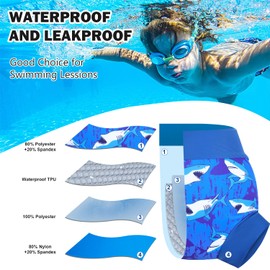 MooMoo Baby Swim Diapers 3 Pcs Waterproof Reusable Swim Diapers for Baby Swim Lesson 5T