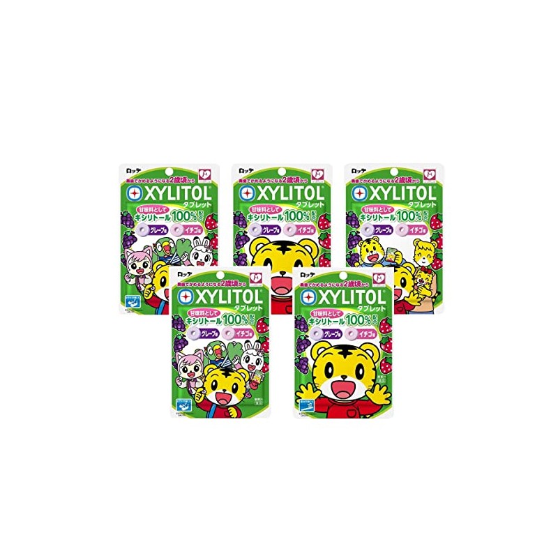 ロッテ しまじろう キシリトールタブレット(グレープ・イチゴ)30ｇ × 5袋