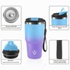 Bicchiere Termico 600ml 20oz, Tazza Termica con Doble Pared Reutilizable,