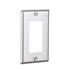 EATON Wiring 93401 Standard Size Stainless Steel 1-Gang Decorator Wallplate,