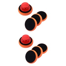 ULTECHNOVO 2sets Car Polishing Sponge Pads Washable Waxing Sponge Pads Handle Durable Bendable Car Buffing Tool for Efficient Polishing Cleaning of Coat Paints