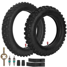 Front 2.75-12 Rear 3.00-10 Tire and Inner Tube Sets for CRF70 CRF110 DRZ110 JR80 KX65 KX110 TTR90 PW80 Coolster SYX Moto 110cc 125cc RZF SSR YCF IMR Atomik Thumpstar Stomp Pitster SDG Lifan YX