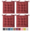 SQUARE MOON 4 Pack Seat Cushion, Comfort Chair Pads for