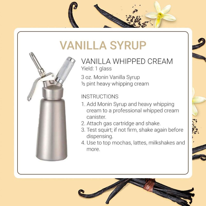 Monin - Vanilla Syrup with Monin BPA Free Pump, Boxed,