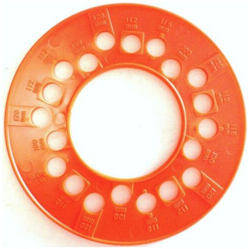 LL&K Set of WHEEL BOLT PATTERN TEMPLATE TOOLS Measure Guides