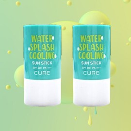 Kim Jeong Mun Aloe 김정문알로에 큐어 워터 스플래쉬 쿨링 선스틱 알로에베라 썬스틱 제주에디션 23g, 2개 Kim Jung Moon Aloe Cure Water Splash Cooling Sunscreen Stick Aloe Vera Sunscreen Stick Jeju Edition 23g, 2 pieces