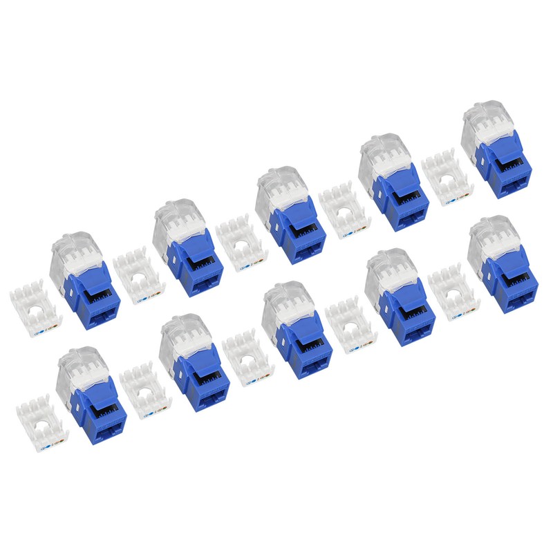 50PCS RJ45 Cat5e Unshielded Network Module 180 Degree Punch Free