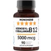 MONOHERB Adenosylcobalamin B-12 Vitamin 5000 mcg - 90 Capsules