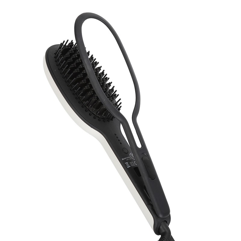 Straightening Curling Iron Brush Massage Negative Ion Automatic Heated Hair