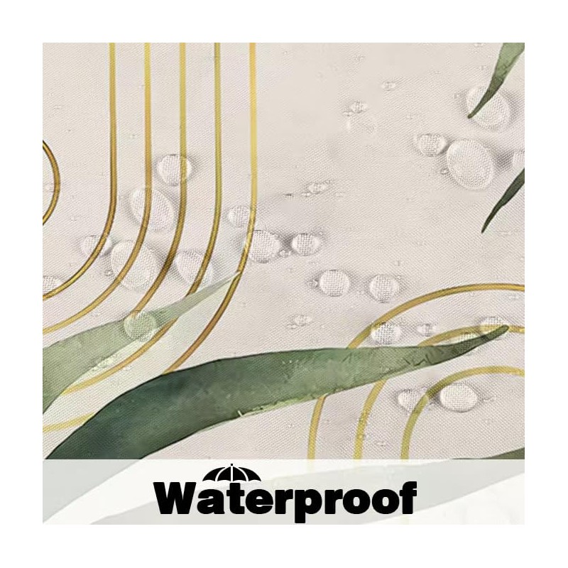 YCSBOHOSCS Boho Sage Green Shower Curtain 70.8x70.8 with 12 Hooks