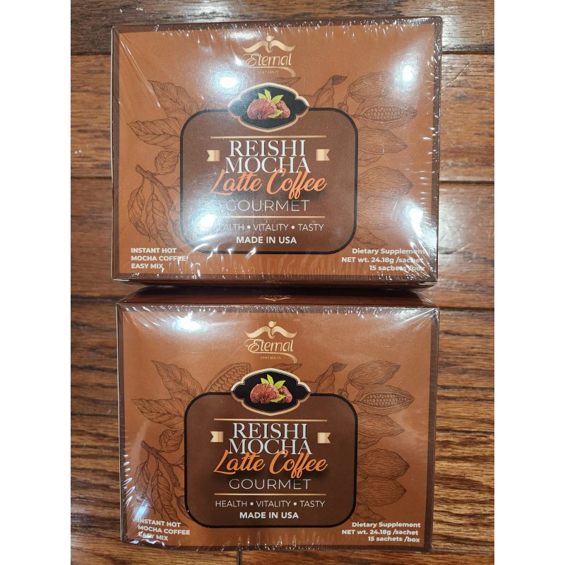 ETERNAL 2 PACK ETERNAL REISHI MOCHA LATTE COFFEE GOURMET 15