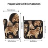 Golden Retrievers Golden Kitchen Oven Mitts and Potholders BBQ Gloves-Oven