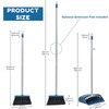 SONCAL Standing Dustpan and Broom Set with 52" Long Extendable