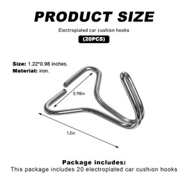 DXNQ 20 PCS Car Seat Cover Hooks, Fixing Hanger Fastener Locking Clip for Car Headrest Cover, Fixing Hook for Vehicle Seat Cushion Mat Installation Replacements, Car Accessories
