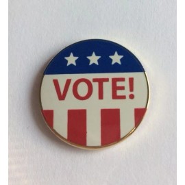 VOTE Lapel Pin Political Election Campaign American Flag Freedom Liberty