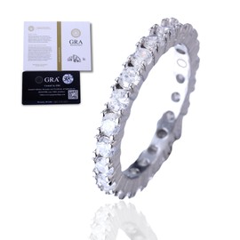 HALUKAKAH Men's Moissanite Tennis Ring D Color 1.5 ct Total,Platinum Plated Sterling Silver,1.5 Carats Lab Grown Diamond,Size 9,Timeless Present for Husband,Boyfriend,Birthday,Anniversary,Wedding