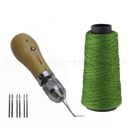 JC Performance Leather Sewing Awl Quick Stitch Repair Tool Set Heavy Duty Thread (Without Awl, Green)