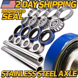 HD Switch (2 Kits) Stainless Axle & Bearing Rebuild Kit for Scag 43583 482621 482622 43584