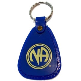 RecoveryChip NA Keychain Blue 6 Month Sobriety Narcotics Anonymous Six Months Keytag