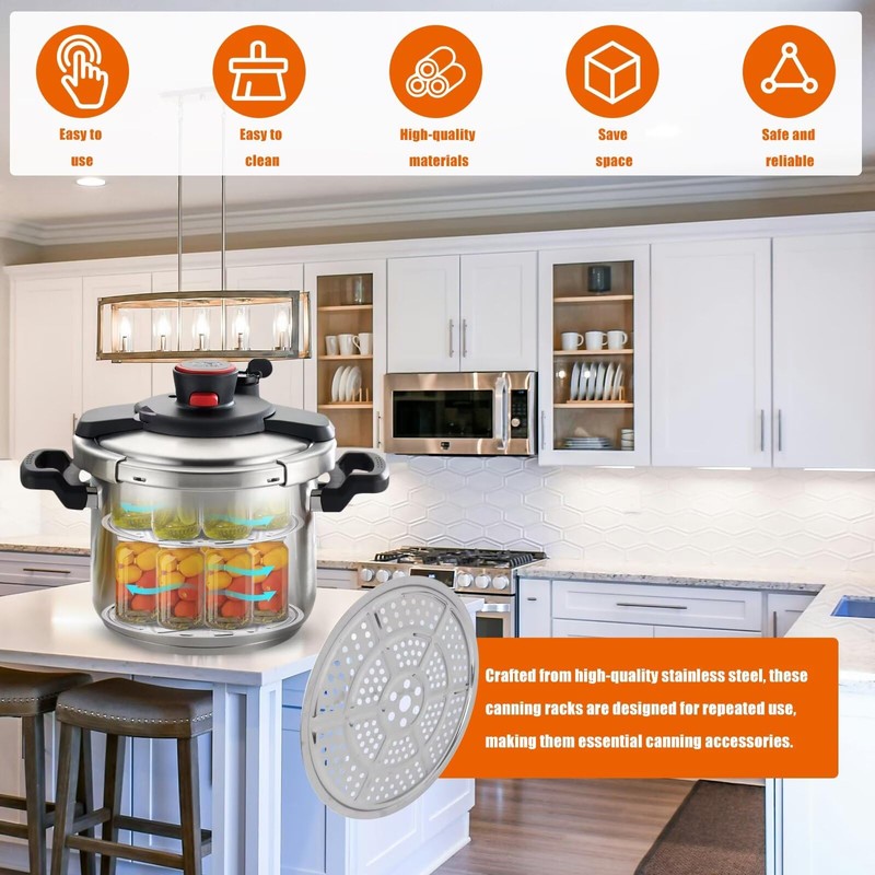 Bryzantine New 2-Pack Canning Rack for Pressure Cooker Presto 01781