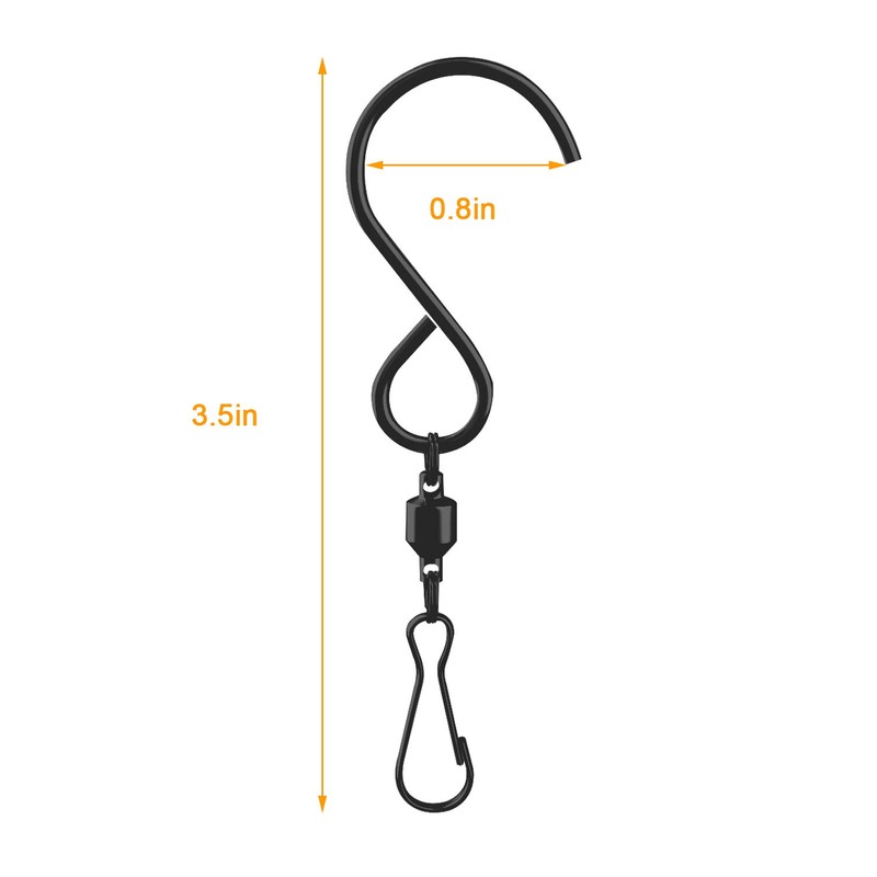Alamic Swivel Hooks Clips for Wind Chimes Hanging Plants Wind
