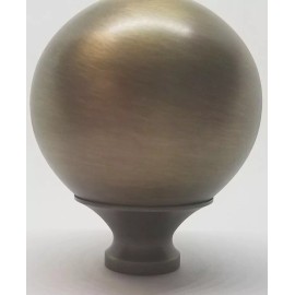 LARGE 2" ANTIQUE BRASS bed ball finial post cannon frame rail decoration vintage