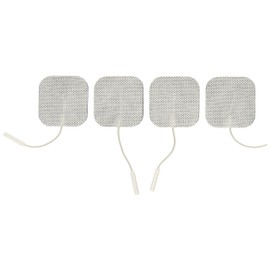 Performa Cloth Electrodes, Pack of 4 TENS Unit Electrode Pads with Premium Gel for Adhesion, Reusable & Self Adhering Pads for TENS Massage EMS, Multi Stick Gel for Reuse, 2" Square