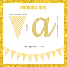 SKTMH Half Way to One Banner with Gold Triangle Pennants Half Birthday Banner Half a Year Old Birthday Party Sign Happy 1/2 Birthday Banner for 6 Month Photo Prop Half Birthday Decorations