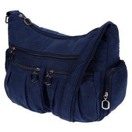 Christian Wippermann Women's Canvas Shoulder Bag, blue, shoulder bag