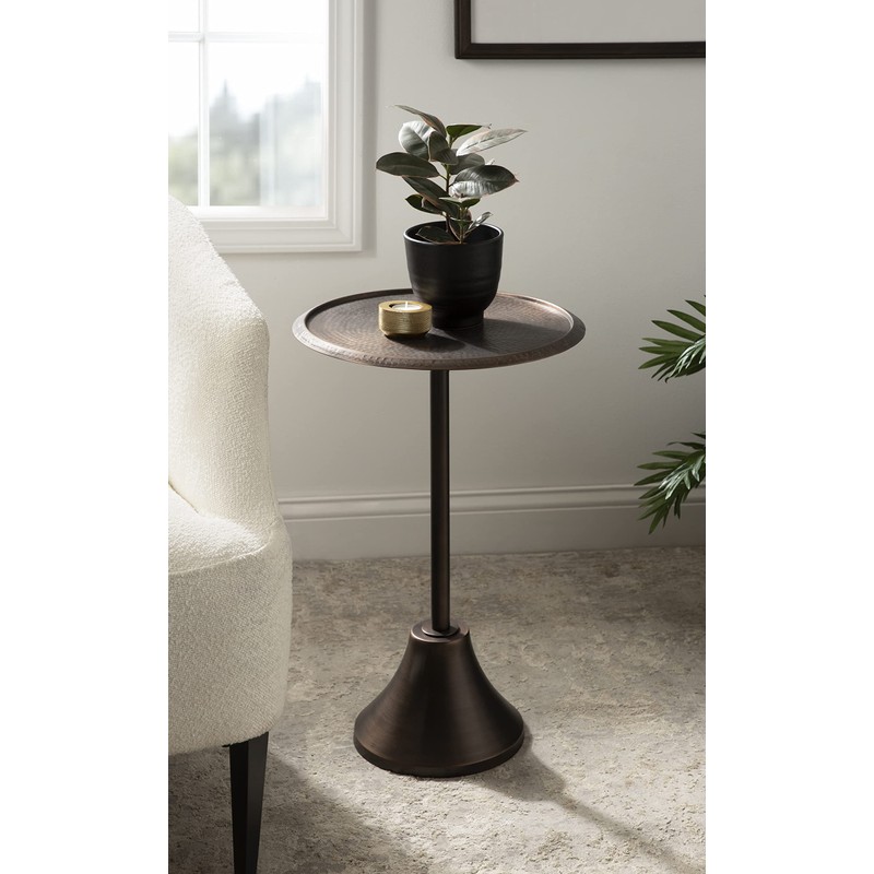 Kate and Laurel Sanzo Modern Pedestal Side Table; 15 x