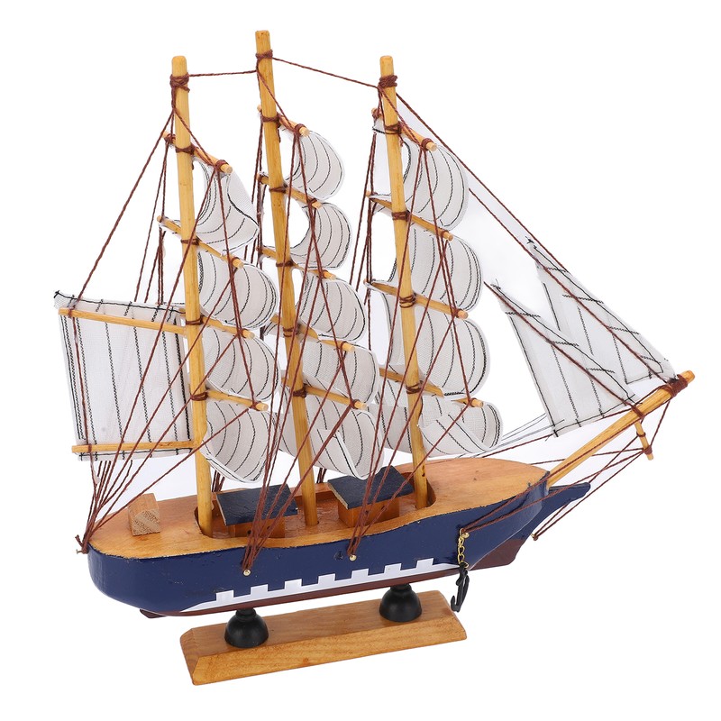 Model Ship Mediterranean Style High Density Natural Pinewood Durable Vibrant