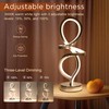 Mayful Modern RGB Table Lamp with LED Spiral Design, Silver