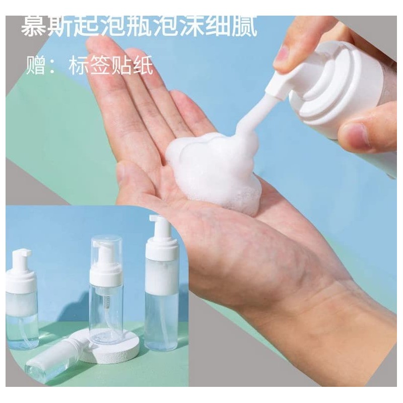 VASANA 3Pcs 100ML 3.4oz Clear Plastic Foaming Soap Dispenser Refillable