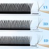 GEMERRY Volume Eyelashes, 3D W-Shaped Pre-Fanned Eyelash Extension, 0.07 mm,