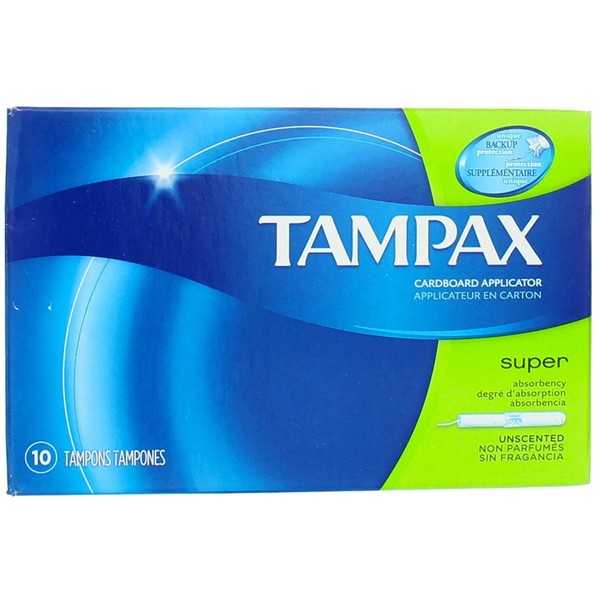 Tampax Flushable Super Tampons - 10 ct, Pack of 3