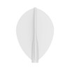 8 Flight White Teardrop Shape Pro Dart Flights for Darts